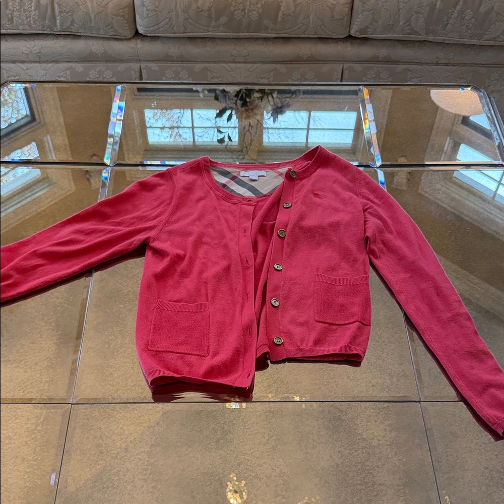 Burberry Pink and Gray Plaid Top